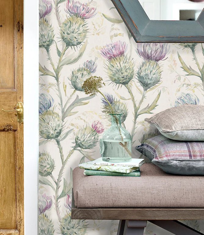 Thistle Glen Spring Wallpaper - Just Fabrics