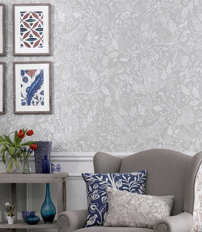 Cademuir Stone Wallpaper - Just Fabrics