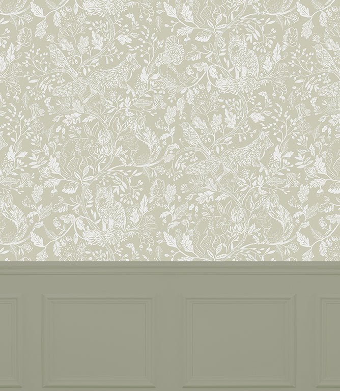 Cademuir Sage Wallpaper - Just Fabrics