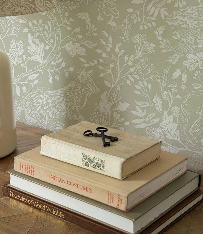 Cademuir Sage Wallpaper - Just Fabrics