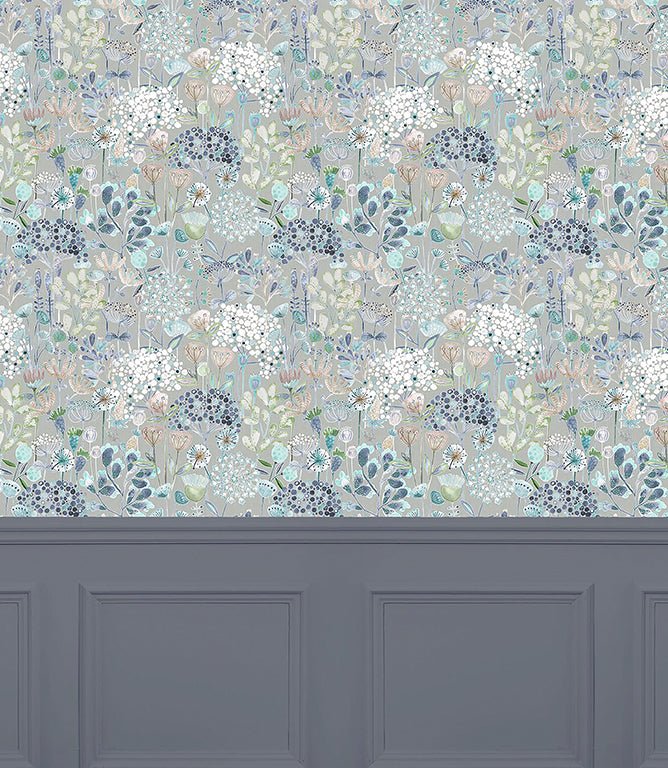 Ailsa Cornflower Wallpaper - Just Fabrics