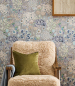 Ailsa Cornflower Wallpaper - Just Fabrics