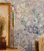 Ailsa Cornflower Wallpaper - Just Fabrics