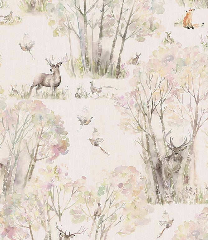 Enchanted Forest Linen Wallpaper - Just Fabrics