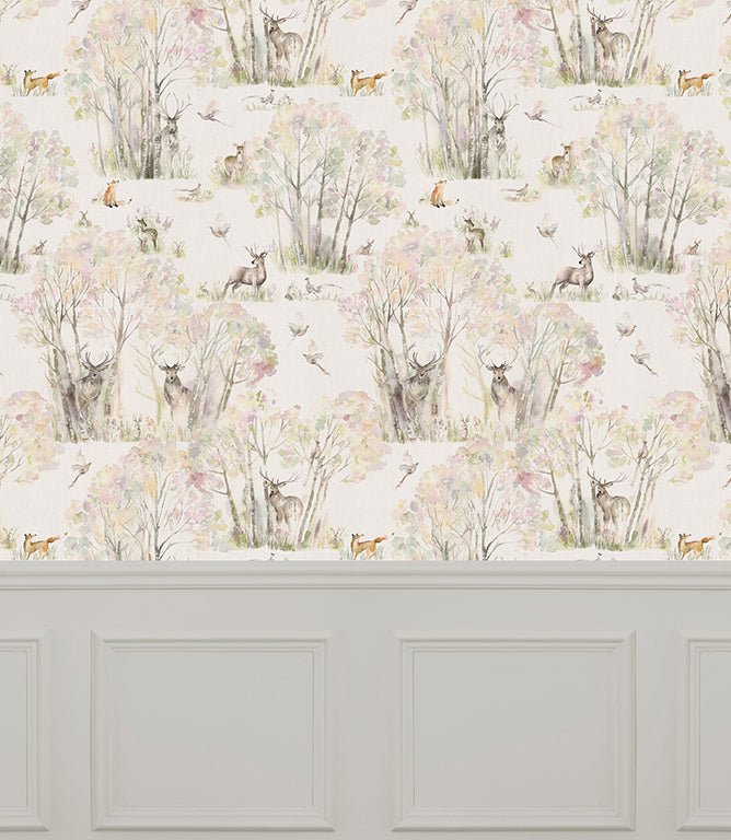 Enchanted Forest Linen Wallpaper - Just Fabrics