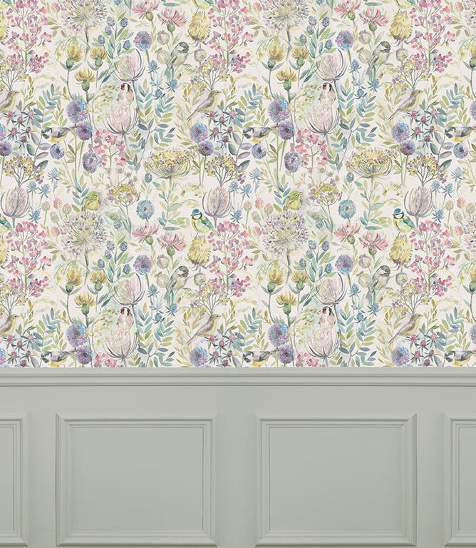 Morning Chorus Multi Wallpaper - Just Fabrics