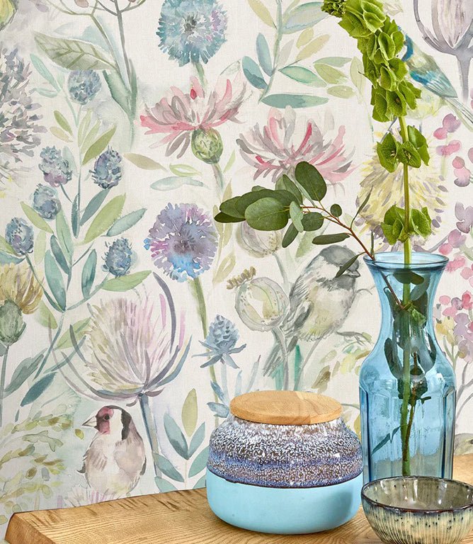 Morning Chorus Multi Wallpaper - Just Fabrics