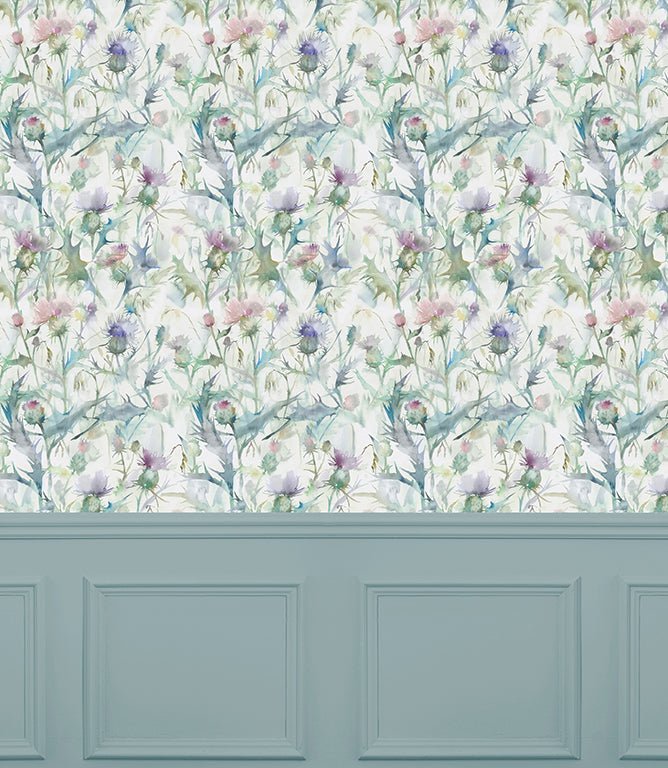 Cirsiun Damson Wallpaper - Just Fabrics