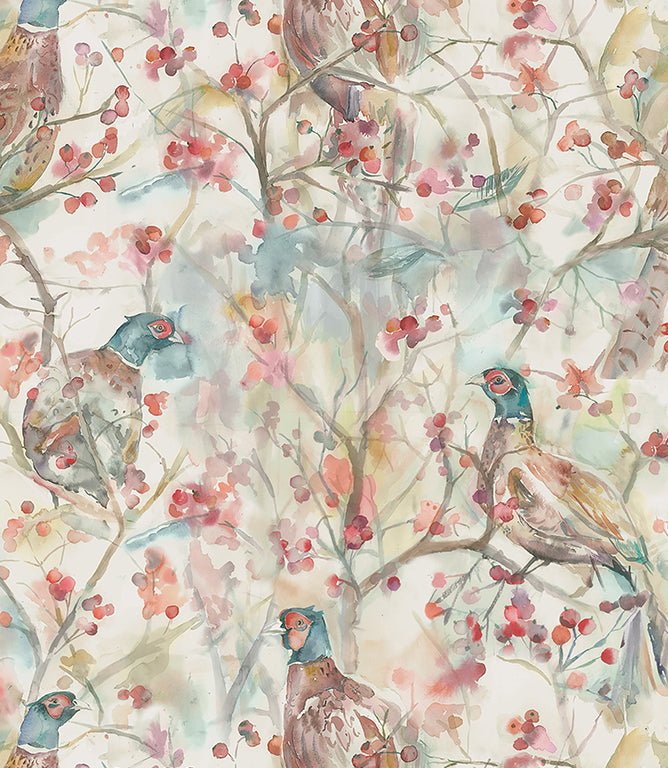 Blackberry Row Cream Wallpaper - Just Fabrics