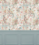 Blackberry Row Cream Wallpaper - Just Fabrics
