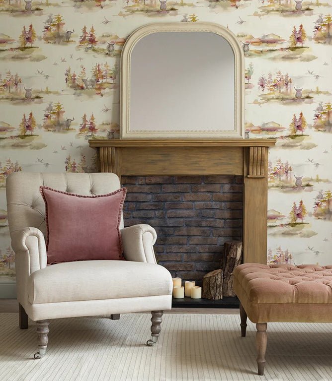 Caledonian Forest Plum Wallpaper - Just Fabrics