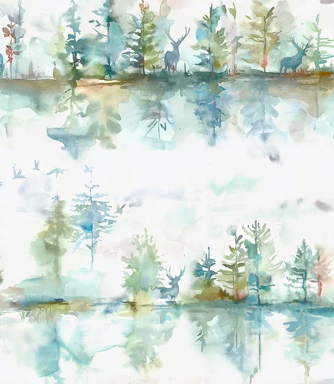 Wilderness Topaz Wallpaper - Just Fabrics