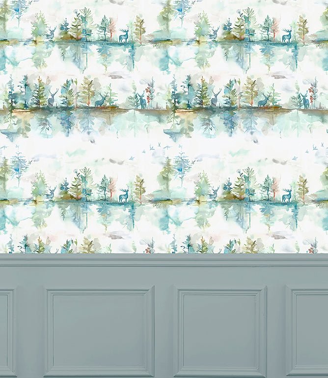 Wilderness Topaz Wallpaper - Just Fabrics