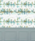 Wilderness Topaz Wallpaper - Just Fabrics