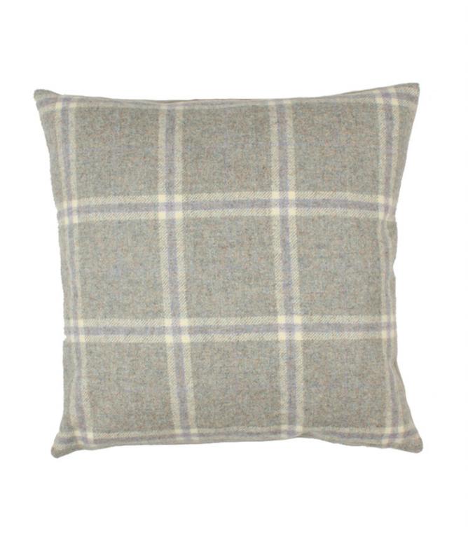 Transitional Check Mauve Cushion - Just Fabrics