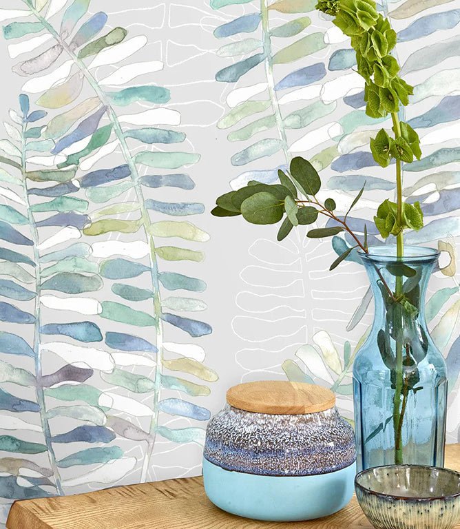 Azolla Capri Wallpaper - Just Fabrics