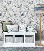 Seaweed Slate Wallpaper - Just Fabrics