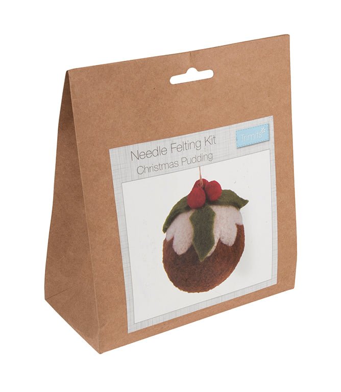Christmas Pudding Needle Felting Kit - Just Fabrics