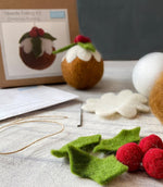 Christmas Pudding Needle Felting Kit - Just Fabrics