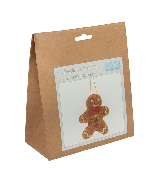 Gingerbread Man Needle Felting Kit - Just Fabrics