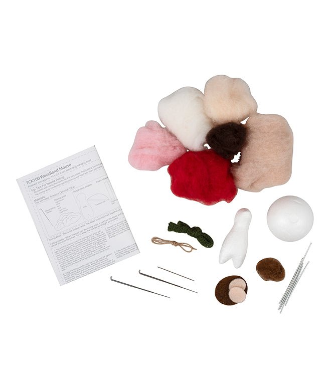 Woodland Mouse Needle Felting Kit - Just Fabrics