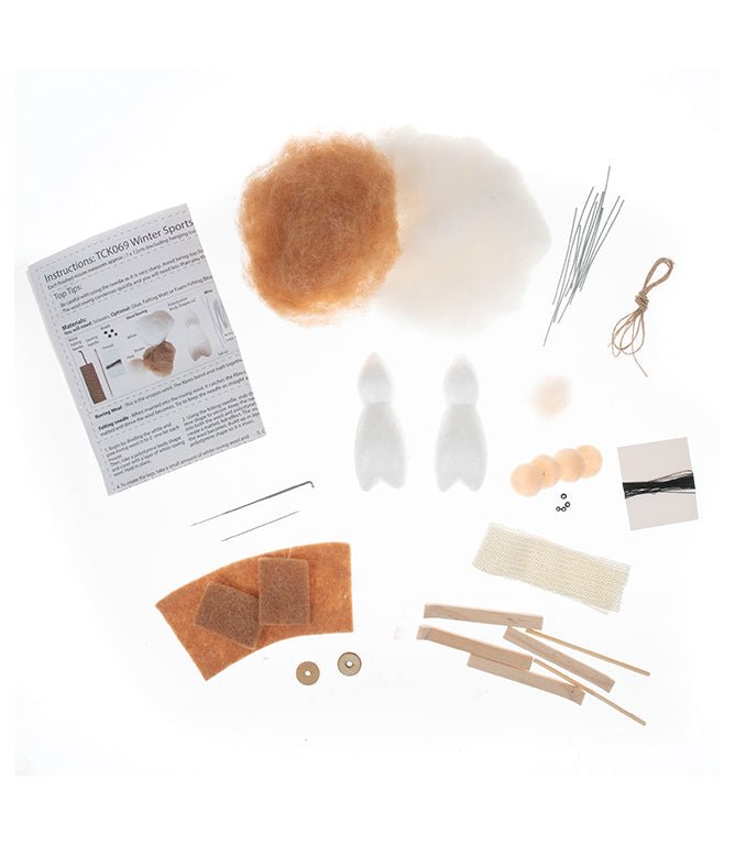 Winter Sports Mice Duo Needle Felting Kit - Just Fabrics