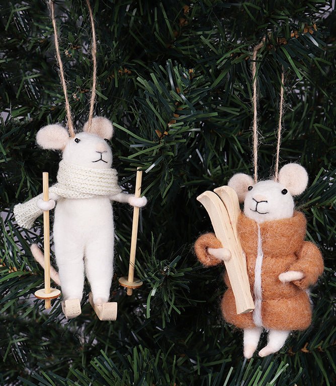 Winter Sports Mice Duo Needle Felting Kit - Just Fabrics