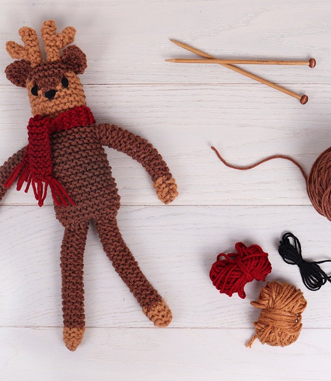 Reindeer Knitting Kit - Just Fabrics