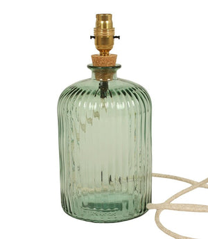 Lynton 29cm Recycled Glass Natural Green Lamp Base