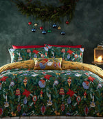 Christmas Bedding - Deck The Halls Duvet Cover Set Pine Green
