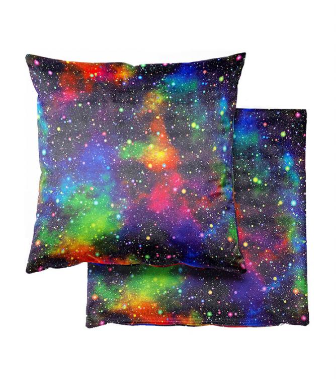 Astronomy Multi Velvet Cushion - Just Fabrics