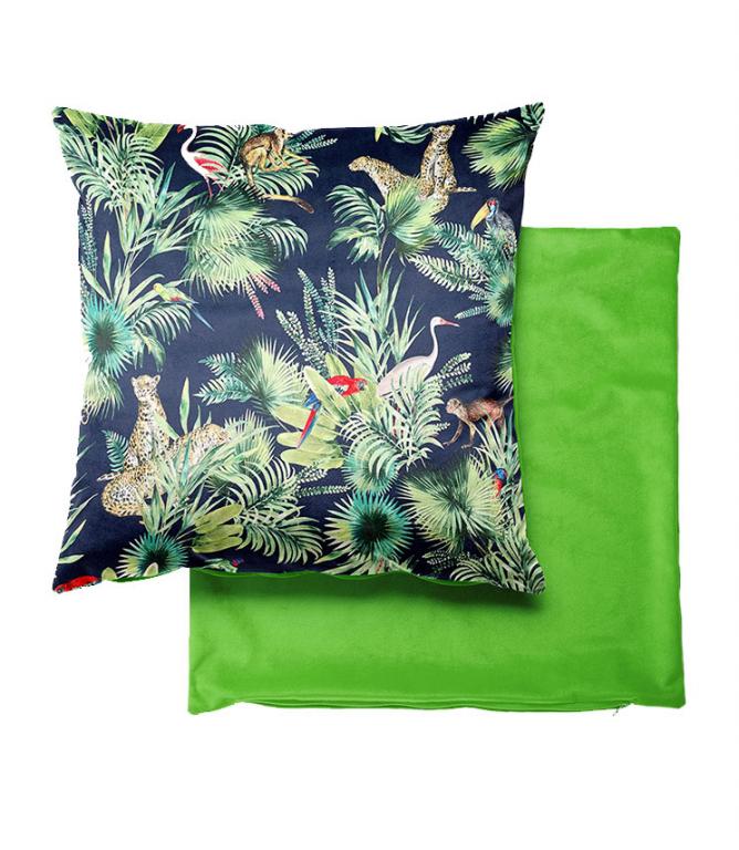 Brazilian Navy Velvet Cushion - Just Fabrics