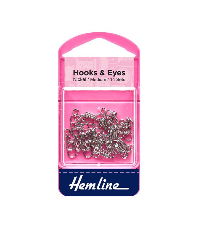 Hooks and Eyes Nickel - Just Fabrics