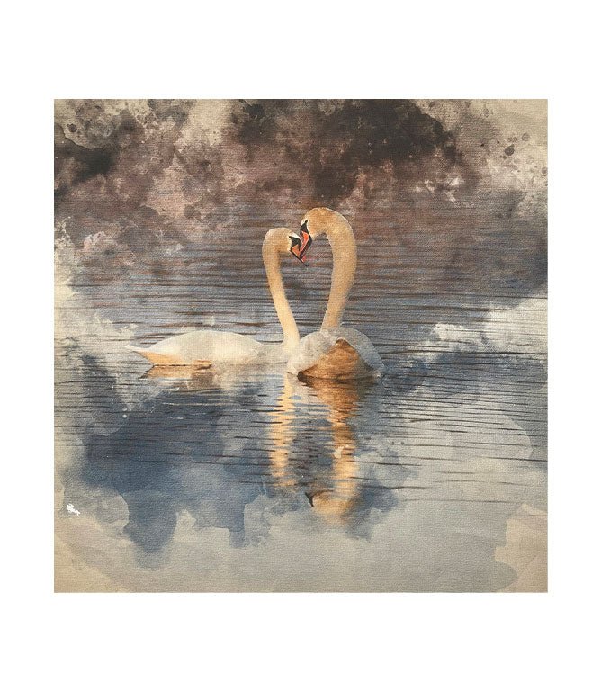 Lake Bird Cushion Panel - Just Fabrics