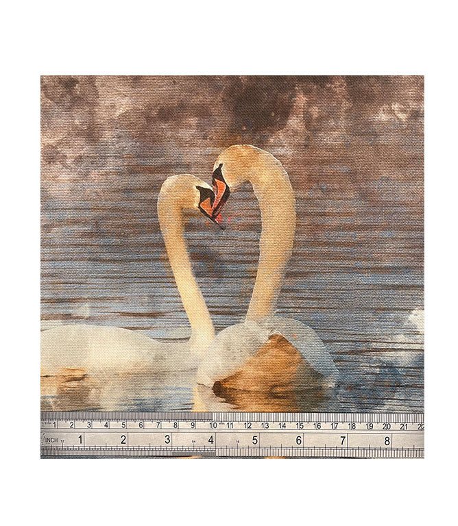 Lake Bird Cushion Panel - Just Fabrics