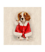 Cushion Panels - Christmas Spaniel Cushion Panel