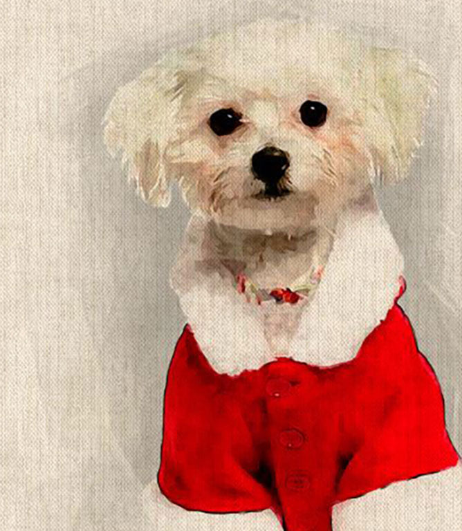 Festive Terrier Cushion Panel - Just Fabrics