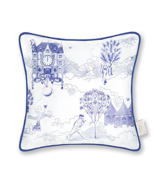 Toile Du Chateau Bleu Cushion - Just Fabrics