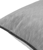 Lyla Velvet Silver / Charcoal Cushion - Just Fabrics