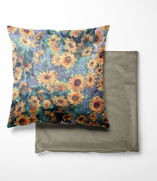 Sunflower Velvet Cushion - Just Fabrics