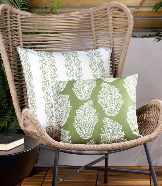 Ornella Outdoor Cushion Olive - Just Fabrics