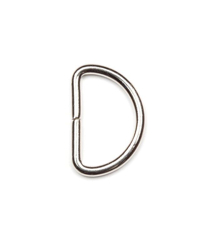 Metal D - Rings 20mm Nickel - Just Fabrics