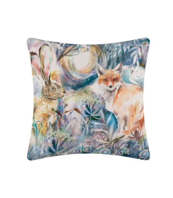 Fox And Hare Outdoor Cushion - Just Fabrics