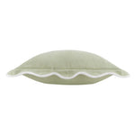 Adele Embroidered Sage Cushion - Just Fabrics