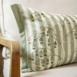 Chinese Lanterns Sage Cushion - Just Fabrics