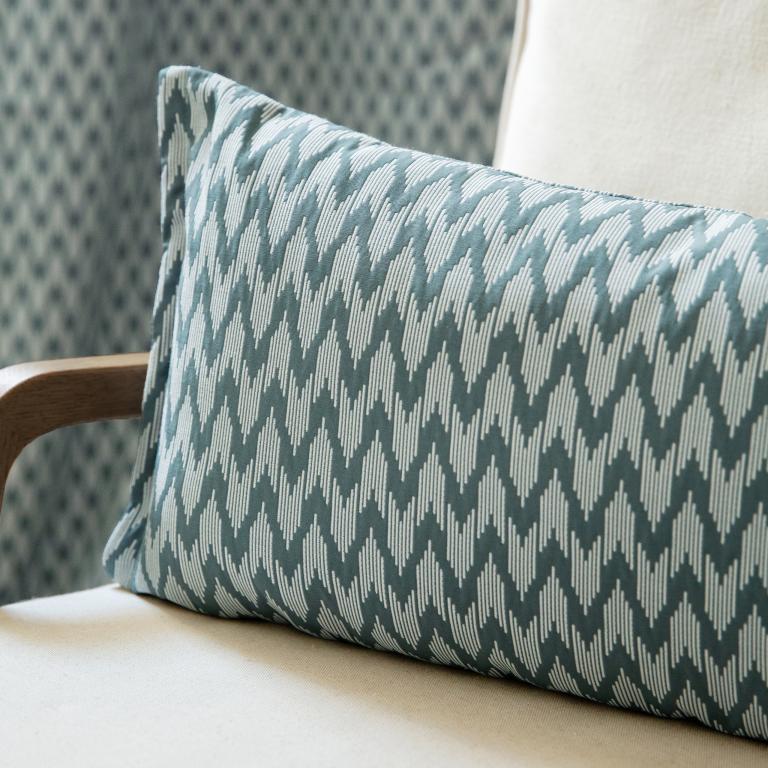 Hutton Blue Cushion - Just Fabrics