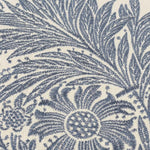 Marigold Embroidered Indigo Cushion - Just Fabrics