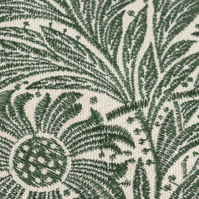 Marigold Embroidered Leaf Green