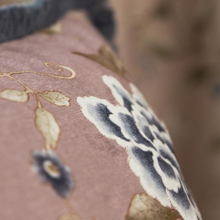 Porcelain Garden Blush Cushion - Just Fabrics