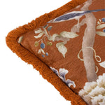 Porcelain Garden Rust Cushion - Just Fabrics